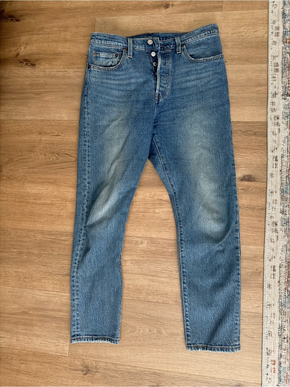 Levi's Mid Blue 501 Skinny Jeans